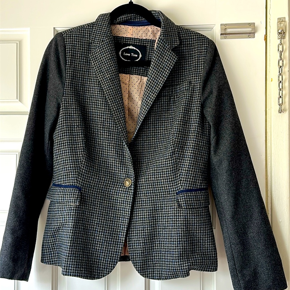 Tweet Blazer With Fabulous Blue Details
